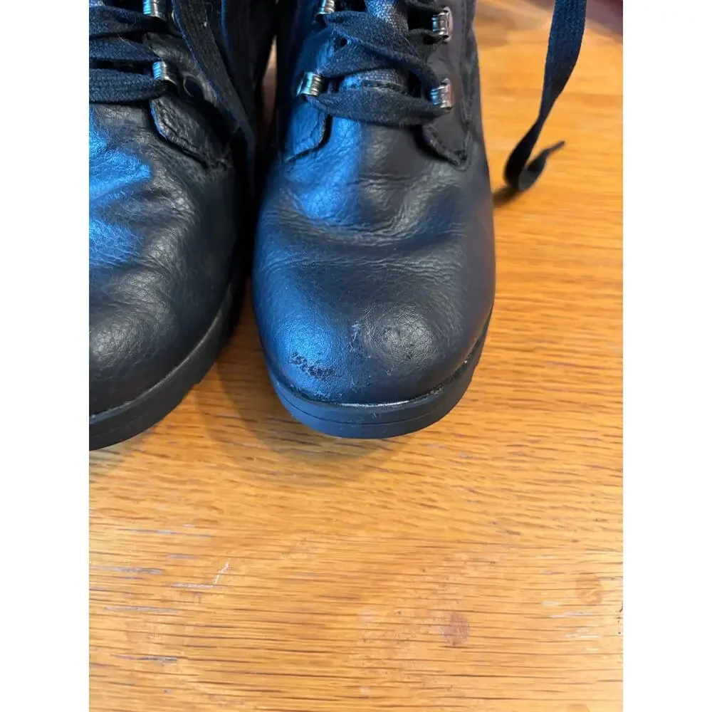 Women’s Girls Sorel Emilie Conquest Waterproof Leather Side Zip Boots, size 4